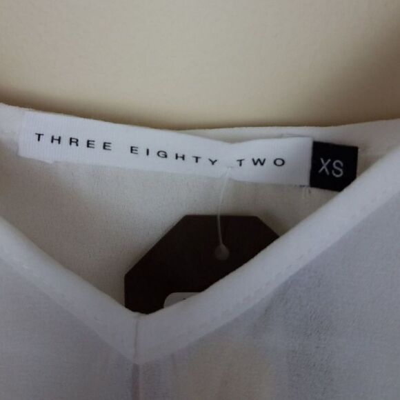Three Eighty Two Ivory White Sheer Daphne Tank - Picture 5 of 7